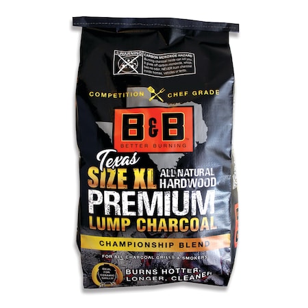 B & B B&B Charcoal Texas XL Premium All Natural Championship Blend Lump Charcoal 24 lb 53077